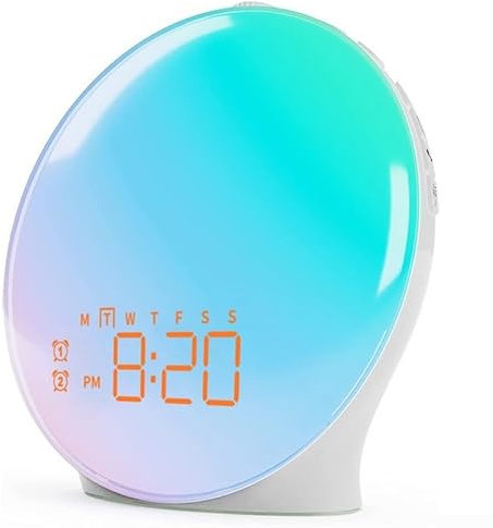 Dual Alarming Kids Wake Up Light with Soft Glow Feature & Relaxing Sounds from Built in FM Radio (Smart Edition)