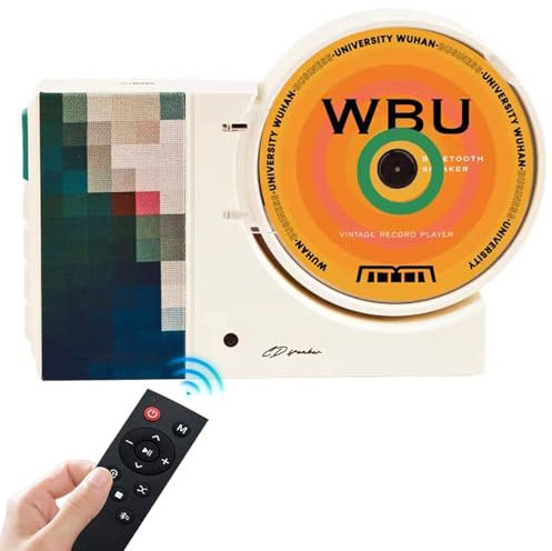 NEW/Mini Portable Retro CD Player, 4000mAh Bluetooth CD Player HiFi Sound Speaker Wall Mountable & Desktop CD Music Player with Remote Control Support USB/AUX 3.5mm for Home, Kids, Kpop, Gift