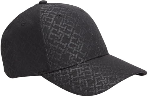 Tommy Hilfiger Dam TH Monogram Cap AW0AW18058 keps, svart, en storlek, svart (svart), one size
