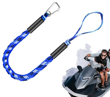 Corde per barche per attracco con anello, corda di ancoraggio con clip, cavo di ormeggio di sicurezza marina per rafting, kayak, canoa, imbarcazioni, pontoni, barche a motore
