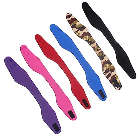 Luxshiny 6piezas Diadema De Natación Neopreno Bandas Deportivas Ajustables para Mujeres y Hombres Protección para Oídos Cinta para Pelo Fitness y Deportes Acuáticos Talla Grande