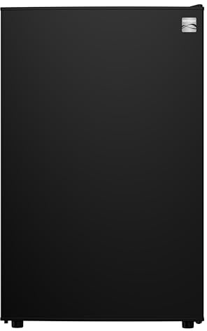 Kenmore 21 Compact Refrigerator with Chiller Compartment - Reversible Door, Adjustable Glass Shelves, ENERGY STAR Certified, 4 Can Rack, Interior Lighting, Freestanding, 4.5 cu. ft. Capacity - Black