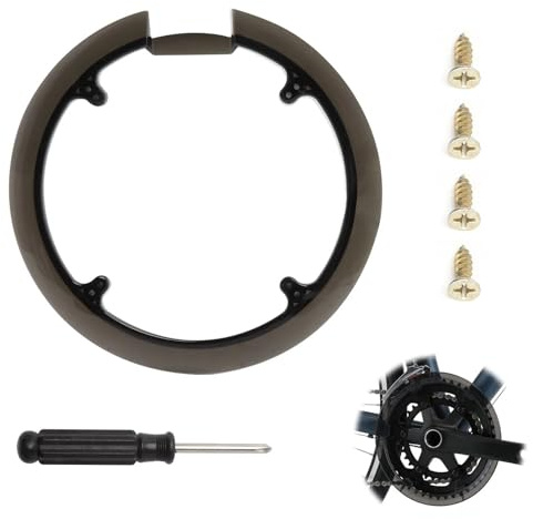 GZRXIOUS Couvre Chaîne de Vélo, 42 44 Dents Couvre Chaîne de VTT Protège La Chaîne et Le Plateau Noir Robuste Accessoire de Vélo Idéal pour Les VTT et Les Faibles Pentes avec 4 Vis et 1 Tournevis