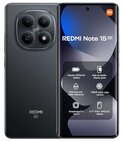 Redmi Note 15 5G 8+256 Black (No power adapter included)