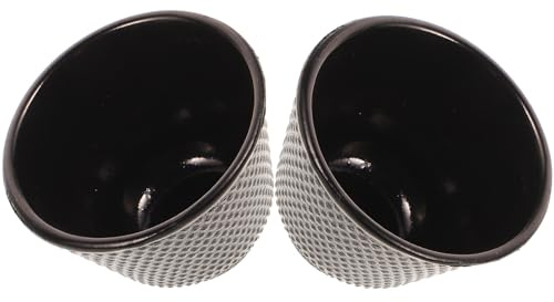 GARVALON Lot de 2 Tasses à Thé Rétro en Fonte Style Kung Fu 150 Ml Résistantes à la Chaleur pour Service à Thé Traditionnel et Usage Quotidien