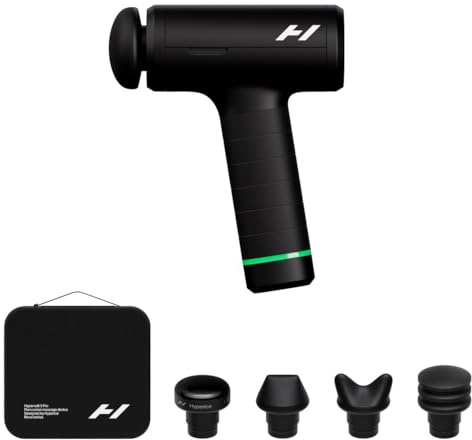 Hyperice Hypervolt 3 Pro – Professional Percussion Massage Gun with QuietGlide Technology | 6 Speeds, Pressure Sensor, Heated Head & 5 Attachments | Deep Tissue Muscle Relief and Recovery