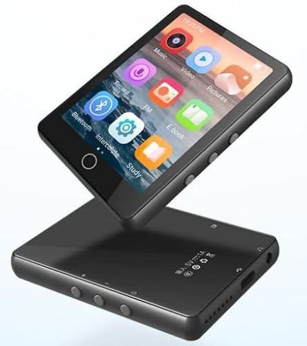 AGPTEK 32GB Lettore MP3 Bluetooth 5.3, 2,8 Schermo Tattile Lettore Musica Hi-Fi, Sport con Altoparlante/Radio FM/Registratore, Espandibile Fino a 128GB, Custodia in Silicone Inclusa