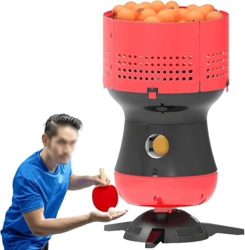 Justerbar Bordtennisrobot Med 90-bollars Tank, Hastighets- Och Frekvenskontroll För Snabba Pingisövningar, Perfekt För Träning Och övning Multicolor 100Balls