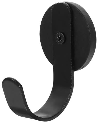 Operitacx Crochet Magnétique Noir pour Couronne de Porte, Crochet en Fer Poli Multifonction, Fixation sans Perçage pour Portes et Décorations Saisonnières