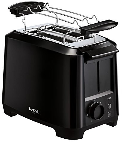Tefal Uno TT1408 - Tostapane a disco, 7 livelli di doratura (800 Watt), colore: Nero