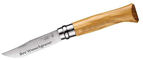 OPINEL-Messer, Größe 8, rostfrei, Olivenholz