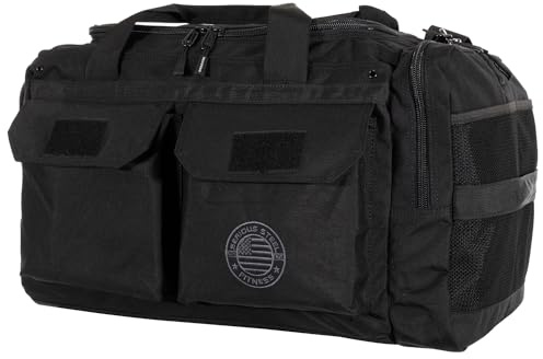 Serious Steel Fitness Sporttasche, 1000D Nylon, strapazierfähig, Schwarz, Duffel Bag (Mid Bud), Seesack (Mid Bud)