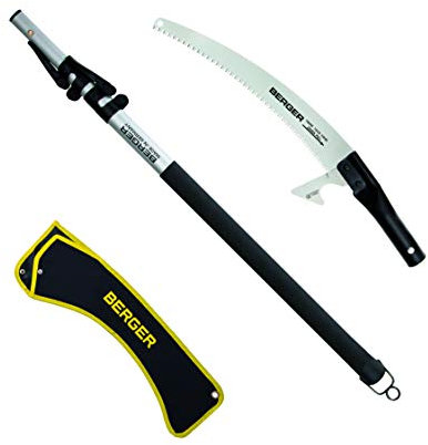 BERGER ArboRapid Set ALU-CLIMBER, 75851 | Teleskop Astsäge für SKT | Teleskopsäge 1,90 m Arbeitshöhe | Hochentaster aus Aluminium | Baumsäge inkl. Tasche & Aufsatzsäge | Astsäge zertifiziert & geprüft