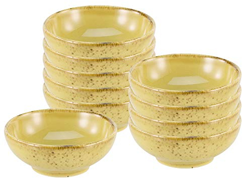 10er SET CreaTable 22524 Nature Collection Dipschale 11,5 cm CURRY