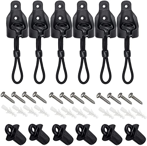 Lihopefe Sonnenschutz Ersatzteile - Bunge Kit und Endabdeckung 3 Sets, wetterbeständig, reparieren Coolaroo Outdoor Rollos, Außenrollos (schwarz)