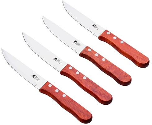 Bergner LOVERS Set de 4 Cuchillos BBQ en acero inoxidable