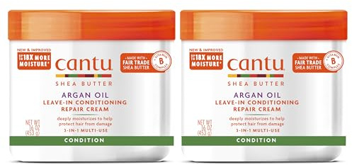 Cantu Leave-In Conditioning Repair Cream with Argan Oil, 16 oz (Pack of 2)