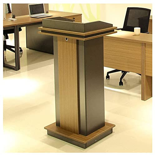 RIJBO Podiumstisch, Stehkanzel, Stehpult Mit Stauraum, Rednerpult Aus Holz for Kirche, Seminare, Hochzeiten