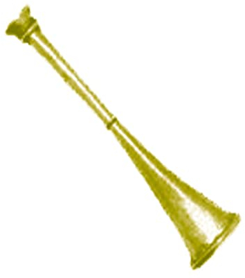 pp-e15 Anstecknadel mit Schmetterlingsverschluss, Motiv Jagdhorn, goldfarbenes Chrom-Finish, englisches Zinn, mit Schmetterlingsverschluss, Einheitsgröße, Metall, Solider Zinnstift
