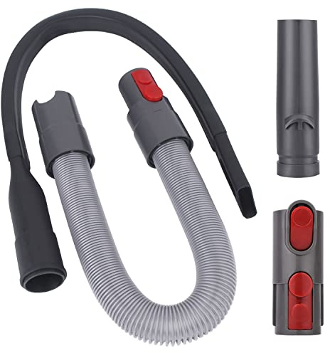 Schlauch Verlängerung+Flexible Fugendüse Zubehör für Dyson Staubsauger | Teleskop Staubsaugerschlauch, Lange Flachdüse für Dyson V7 V8 V10 V11 V15, für die Reinigung von Ecken und Lücken