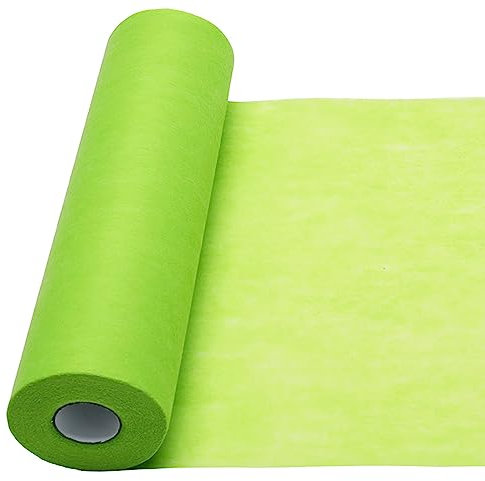 ANYUNKEY Vlies Tischläufer Apfel Grün , Tischläufer Modern,Tischband Rolle, Table Runner Outdoor,Tischdeko für Geburtstage & Hochzeiten, Taufe ,Konfirmation oder Kommunion und Festtafeln,30 cm x 25 m