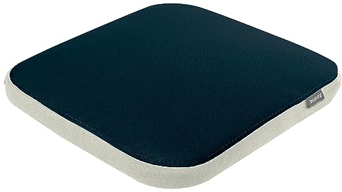 Leitz Ergo aktiv wobble-kudde, ergonomisk sittdyna för kontorsstol, fyrkantig balanskudde för förbättrad ergonomi, sittkudde med sammetsgrått överdrag, 65400089