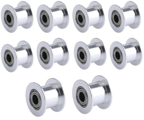 Super Print GT2 Idler Pulley 20 Toothless Bore 5mm for 3D Printer 9mm/10mm Width GT2 Timing Belt. (10pcs)