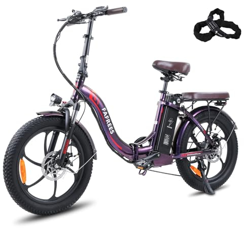 Fafrees E Bike 20 Zoll, Elektrofahrrad E-Bike Klapprad 36V 18AH Akku, City ebike Reichweite bis zu 70-150km, 250W Fatbike, Pedelec 25km/h, E Fahrrad Herren Damen, F20 Pro, Lila