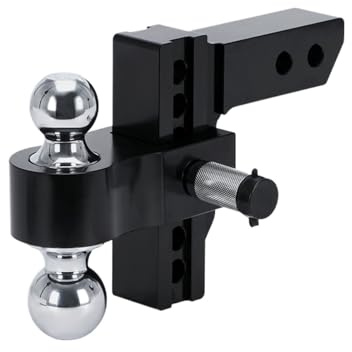 Receptor de enganche de grillete Enganche De Remolque Ajustable Receptor De 2 Enganche De Caída/elevación De 6 Montaje De Bola GTW De 12500 LBS Cerraduras Dobles De Bola De Remolque Doble De 2 2-5/