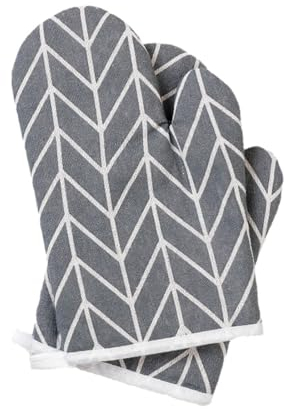 JAMAKALA Double Oven Gloves Made from Cotton,Oven Gloves Heat Resistant, Oven Mitt for Home Cooking Baking Grilling Barbecue Microwave Gauntlet