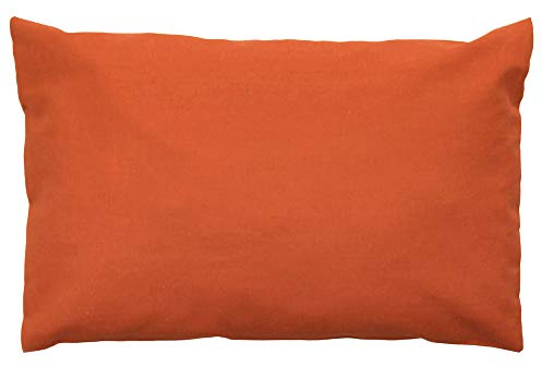 GIRAFFENLAND Bio-Dinkelspelzkissen 20x40cm mit Reißverschluss - Farbe orange - kleines Kissen mit Bio-Dinkelspelz