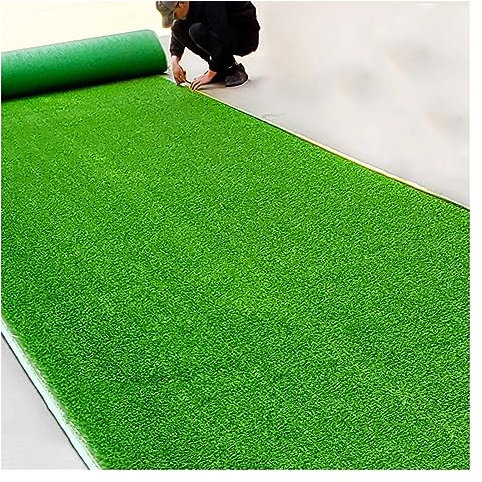 Tapis de gazon synthétique épais pour extérieur, balcon, cuisine, arrière-cour, 100 x 120 cm, vert