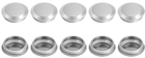 sourcing map 10 Pcs Kitchen Sink Hole Cover, 1.67 Inch Faucet Hole Cover Stainless Steel Tap Hole Plate Stopper for Top Holes Kitchen Bathroom Sink Accessories, Silver
