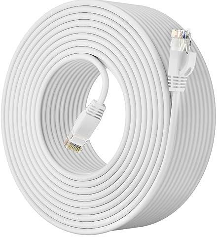 LAN Kabel 5 Meter Weiß, Cat 6 Netzwerkkabel 5m Ethernet Kabel High Speed | Wlan Kabel Gigabit 1000Mbit/s Internetkabel, Patchkabel UTP RJ45 Kabel für Modem Router