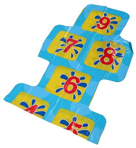 JOINPAYA Aufblasbare Wassersprühmatte Mit Zahlen 1-9 Für Kinder – Outdoor Wasserspielmatte Zum Spielen Und Lernen Im Sommer Fördert Motorik Und Zahlenverständnis