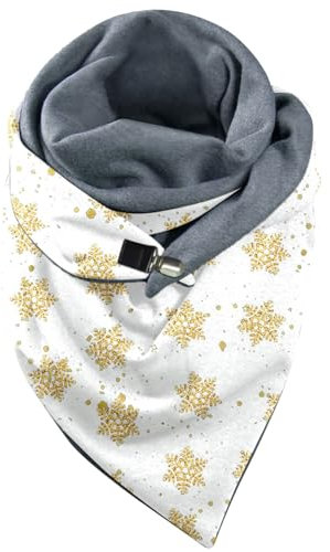 Winterschal Damen Kuschelig Schal Dreieck Damen Winter Damen Schal Mit Knopf, Dreiecksschal Elegant Klassischer Winter Dreieck Schals Weihnachten Warme Winterschal Damenschal Musselin Tuch Damen
