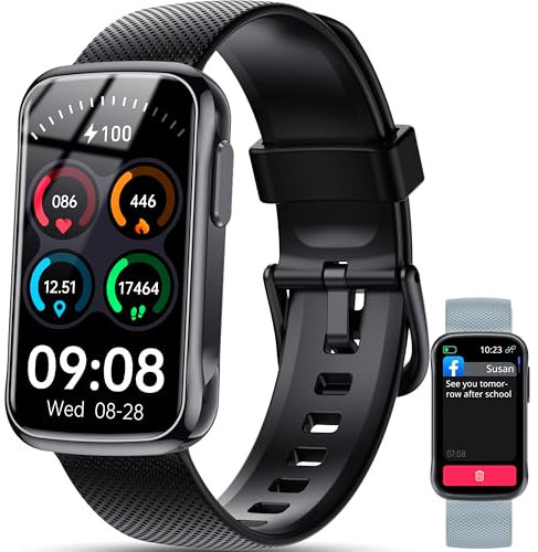 OUKITEL Smart Watch for Men Women with 24 Sport Modes, Fitness Tracker 1.47 Smartwatch with Heart Rate/SpO2/Sleep Monitor, Step Counter Activity Pedometer with IP68 Waterproof for iOS Android