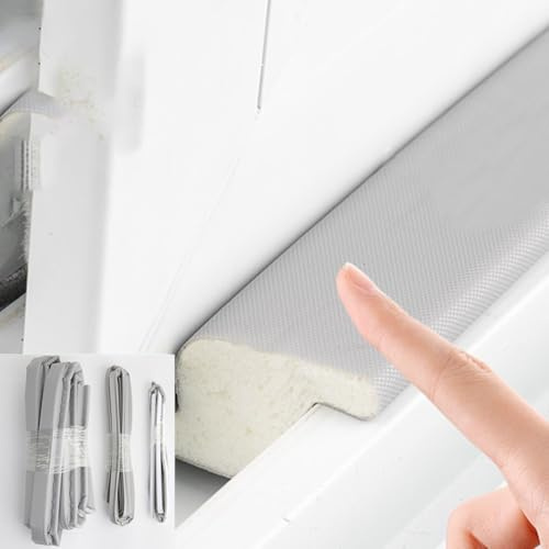 Tira de sellado para ventanas, juego de tiras de sellado para deslizamiento de acero plástico para ventanas, tira de sellado integrada, para huecos de casa, ducha de vidrio