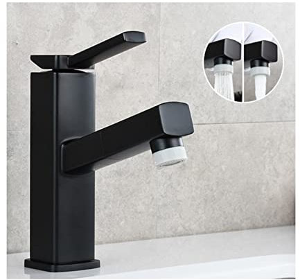Grifo moderno de latón para regadera de baño con una sola manija, doble función, diseño de caída de agua caliente y fría, ideal para lavabo de baño