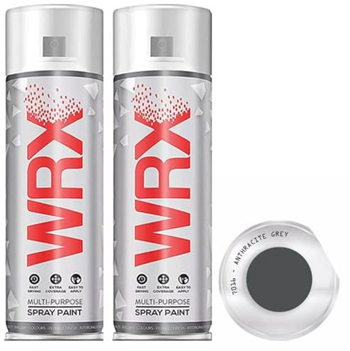 WRX Anthracite Grey 7016 Aerosol Spray Paint Multi Purpose Fast Dry 400ml (2)