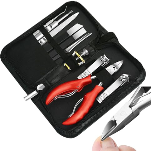 Kit de Cortauñas Portátil para Uñas de Manos y Pies Estuche Portátil de | 10X para viajes al aire , hombres, mujeres, toda la familia y