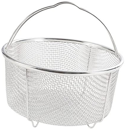 GALPADA Cesta Multifuncional de Acero Inoxidable Diseño Redondo para Freír y Base para Cocinar al Vapor en Cocina Doméstica