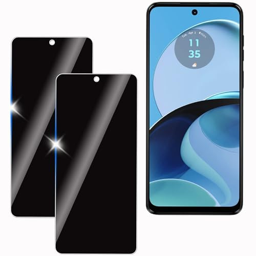 KULAIKE 2 Stück Sichtschutz für Motorola G14, Display Schutzfolie Panzerglas,Anti-Spy,Blickschutzfolie, 9H Härte, Anti-Kratzer