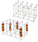 DRELD 2Pcs Air Fryer Skewer Rack Stands - Stainless Steel Kabob Holder Replacement for Ninja Foodi Air Fryer AF300UK/AF400UK Dual Basket Barbecue Accessories (2 Racks)