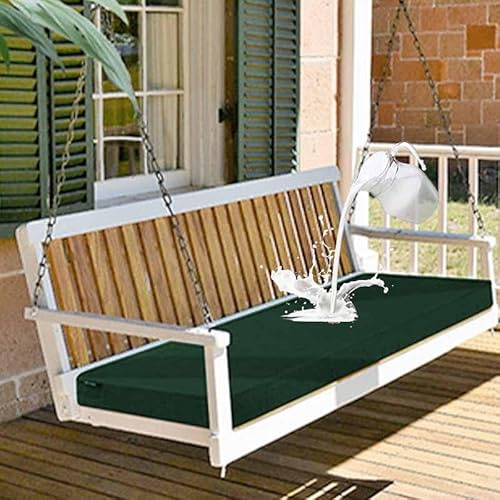 HLTQL Cojines para Bancos De Exterior,Terraza Waterproof Removable Cover,Cojines Sofa Exterior Jardin Colchoneta Banco Jardin Fijación para Columpio De Jardín(1,122 * 46 * 8cm)