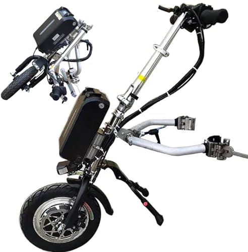 HpLNDas 500W Handbike Elettrica per Sedia a Rotelle, Propulsore Anteriore Elettronico Anteriore per Carrozzina, Dispositivo Traino Carrozzina, 3 velocità, Batteria 48V 17 Ah, Autonomia 70 Km,A17Ah