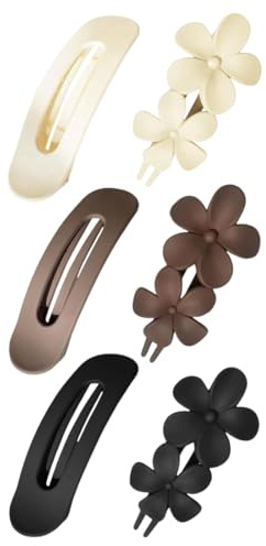GNHG 6 Pcs Pince Cheveux Femme,Petite Pince Cheveux,Pinces Plate Cheveuxs,Accessoires Cheveuxs