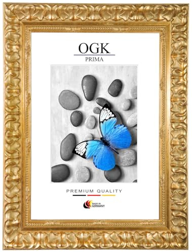 Online-GalleryKing Cadre photo baroque au style baroque opulent 30 x 40 cm en Or | Taille au choix | bois noble | Fait sur mesure | Pour photos, affiches et puzzles | OGK_15
