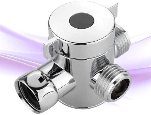 3 wege umschaltventil 1/2 zoll Umstellventile Ventil Umschalter für Badezimmer，Waschbecken Bad Duschspray Küche Adapter,Duschsystem Ersatzteil, T Adapter Dusche Umschalte