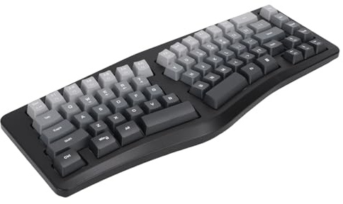 Bewinner Tastiera Retroilluminata Ergonomica, 69 Tasti 7 Colori Tastiera da Gioco Meccanica, Tastiera Retroilluminata RGB, Cavo USB Ricaricabile e Staccabile, Tastiera Full Size